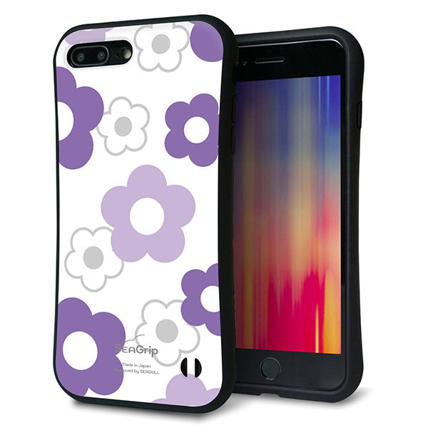 iPhone8 PLUS スマホケース 「SEA Grip」 グリップケース Sライン 【SC925 デイジー パープル】 UV印刷