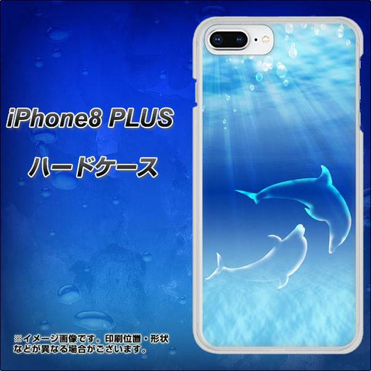 iPhone8 PLUS 高画質仕上げ 背面印刷 ハードケース【1048 海の守り神イルカ】