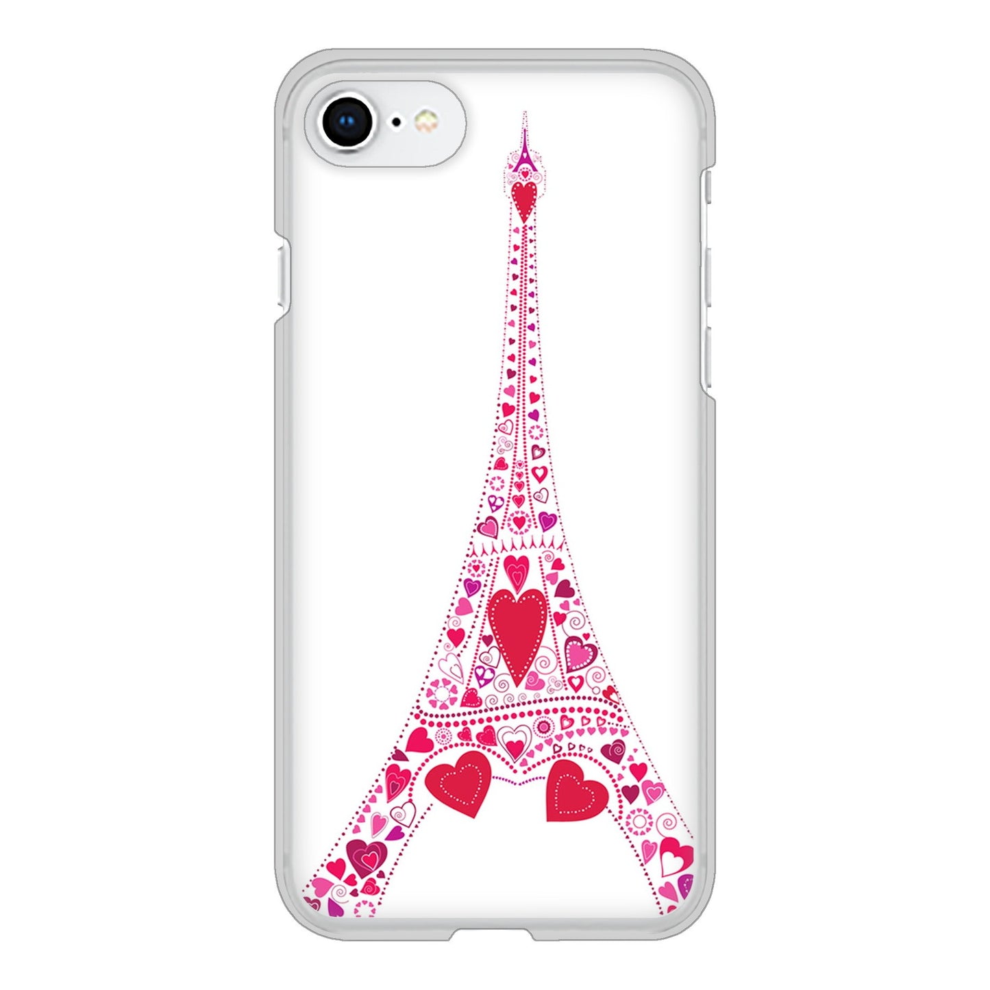 iPhone SE (第2世代) 高画質仕上げ 背面印刷 ハードケース LOVE フランス