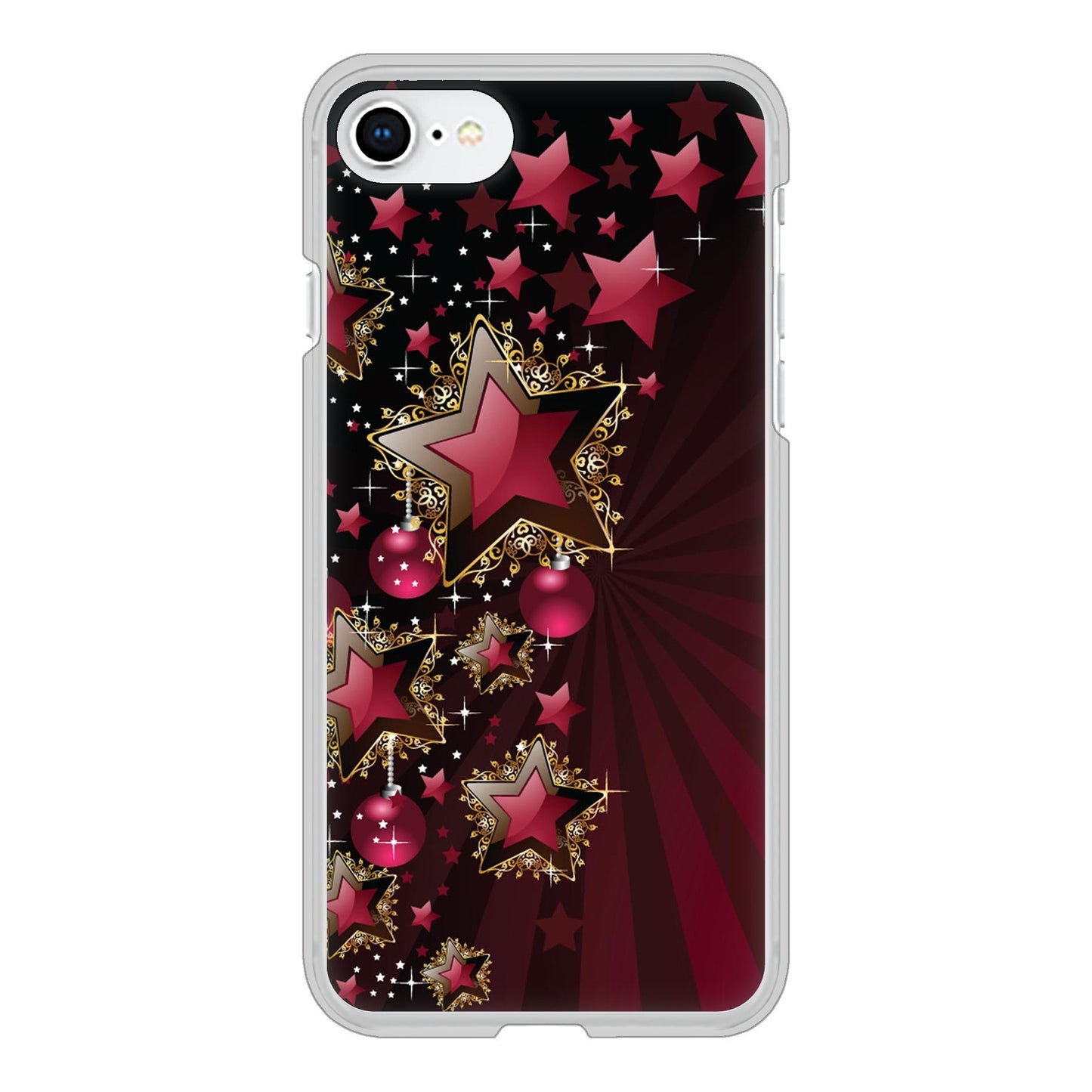 iPhone SE (第2世代) 高画質仕上げ 背面印刷 ハードケース 【434 星の壁】