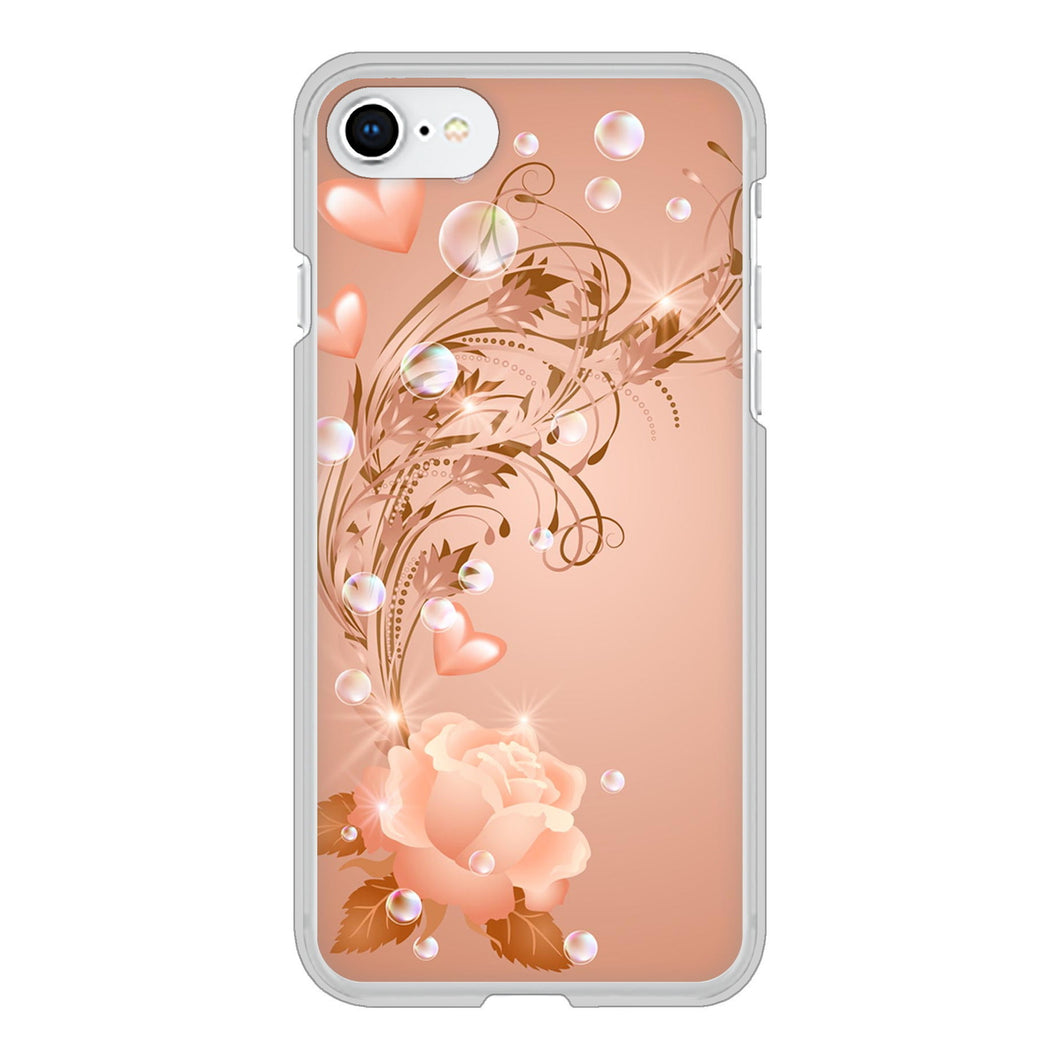 iPhone SE (第2世代) 高画質仕上げ 背面印刷 ハードケース ロマンチックなバラ