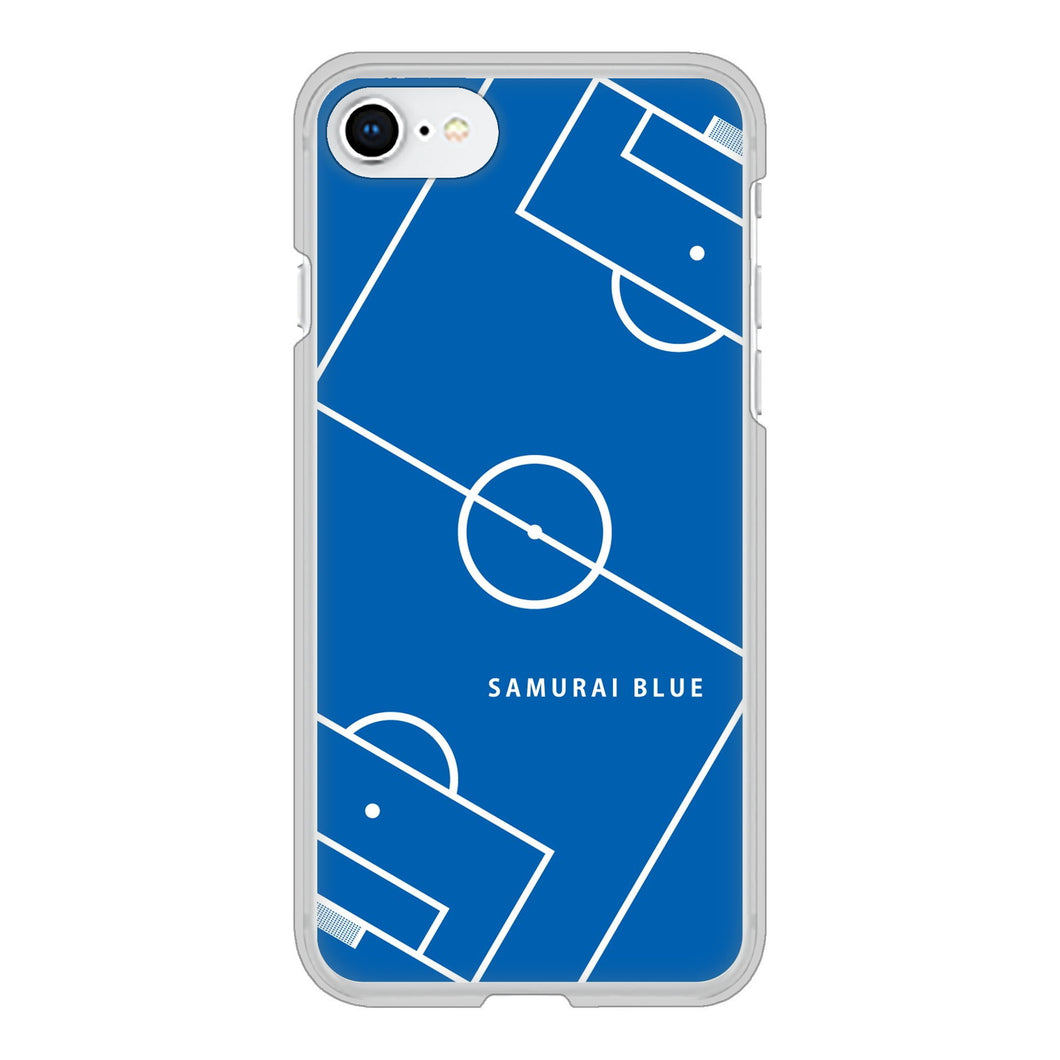 iPhone SE (第2世代) 高画質仕上げ 背面印刷 ハードケース 【IB922 SOCCER_ピッチ】