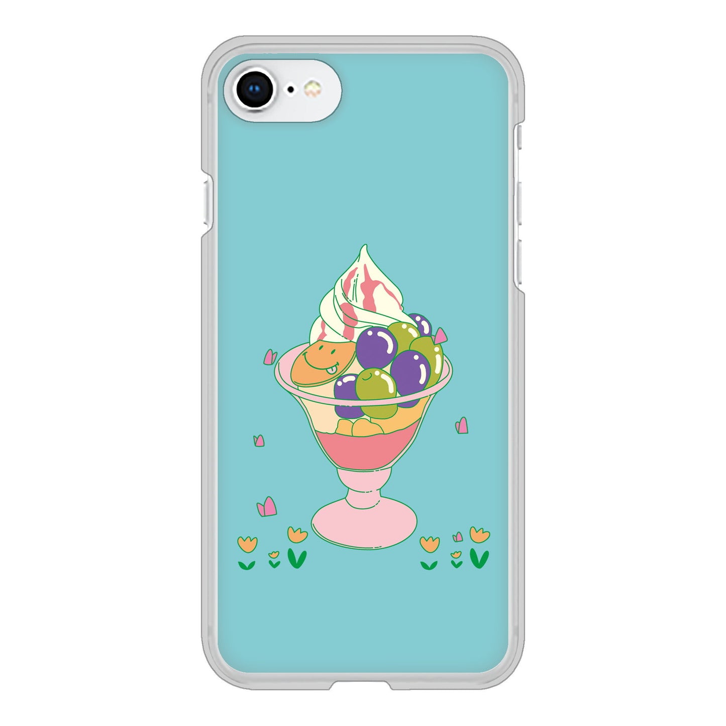 iPhone SE (第2世代) 高画質仕上げ 背面印刷 ハードケース スイーツイラスト