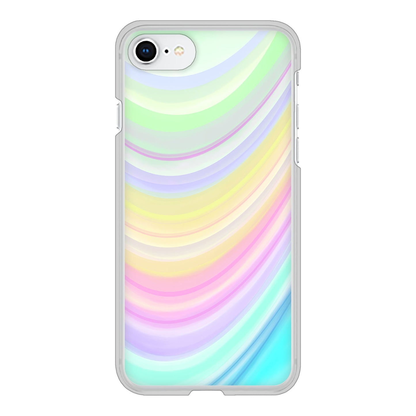 iPhone SE (第2世代) 高画質仕上げ 背面印刷 ハードケース レインボー