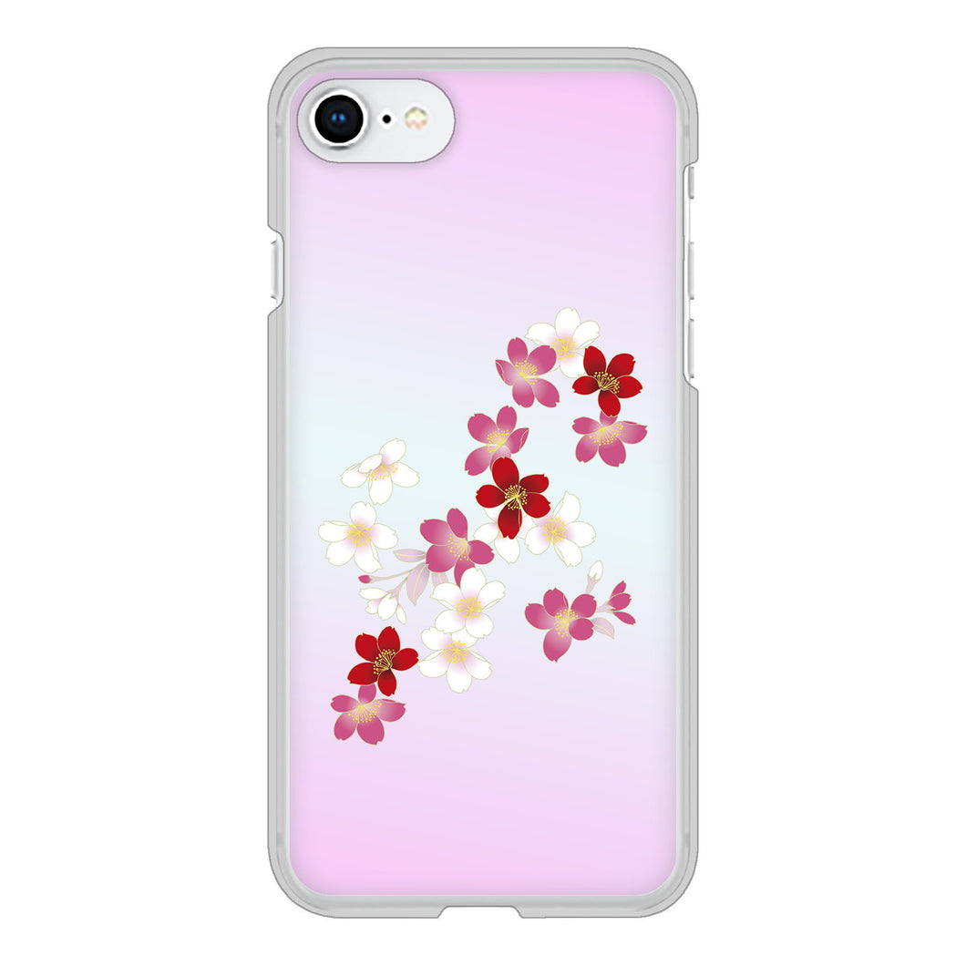 iPhone SE (第2世代) 高画質仕上げ 背面印刷 ハードケース 和花柄