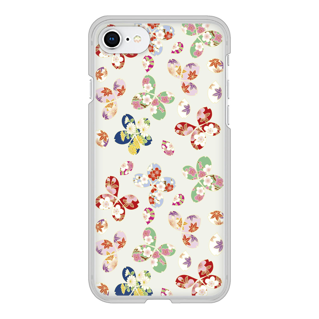 iPhone SE (第2世代) 高画質仕上げ 背面印刷 ハードケース 和花柄