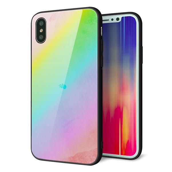 iPhone X 強化ガラス&TPUスマホケース ガラプリ【YJ287 デザイン】