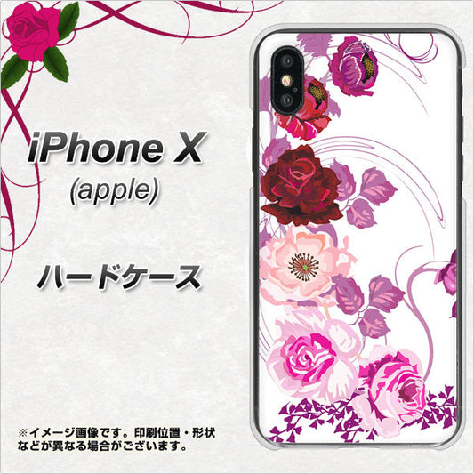 iPhone X 高画質仕上げ 背面印刷 ハードケース【116 ６月のバラ】