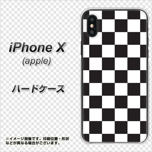 iPhone X 高画質仕上げ 背面印刷 ハードケース【151 フラッグチェック】