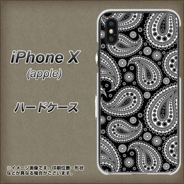 iPhone X 高画質仕上げ 背面印刷 ハードケース【421 ベイズリー】