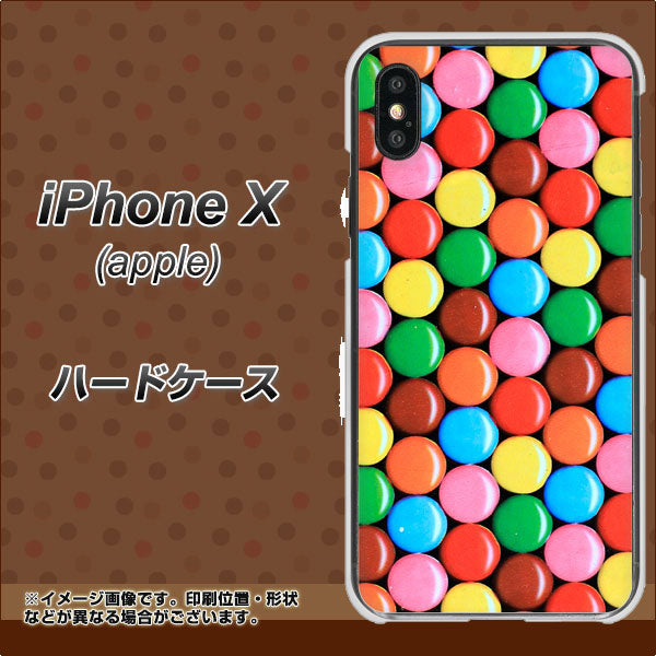 iPhone X 高画質仕上げ 背面印刷 ハードケース【448 マーブルチョコ】