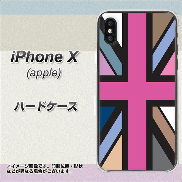 iPhone X 高画質仕上げ 背面印刷 ハードケース【507 ユニオンジャック デスカラー】