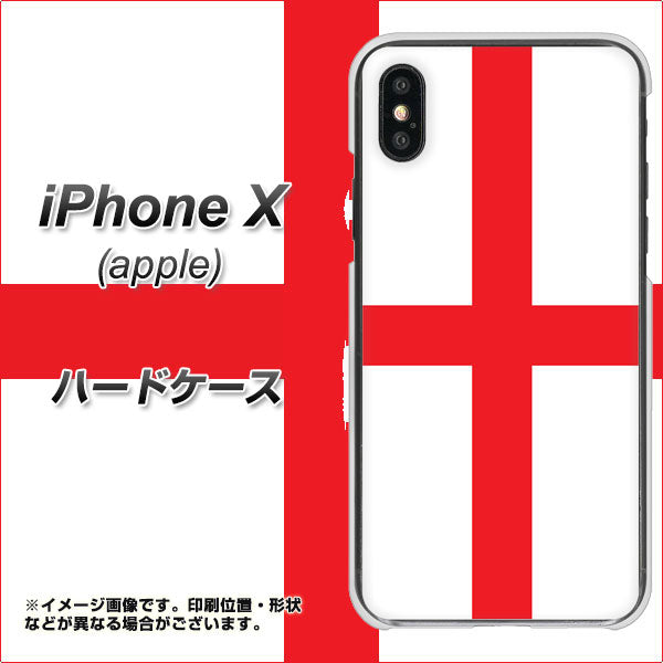 iPhone X 高画質仕上げ 背面印刷 ハードケース【677 イングランド】