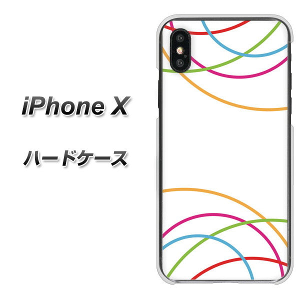 iPhone X 高画質仕上げ 背面印刷 ハードケース【IB912 重なり合う曲線】