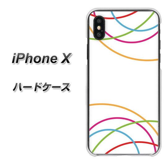 iPhone X 高画質仕上げ 背面印刷 ハードケース【IB912  重なり合う曲線】