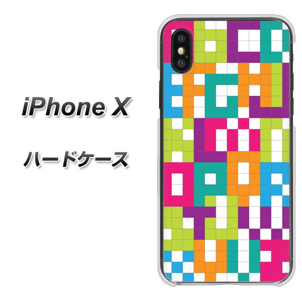 iPhone X 高画質仕上げ 背面印刷 ハードケース【IB916 ブロックアルファベット】
