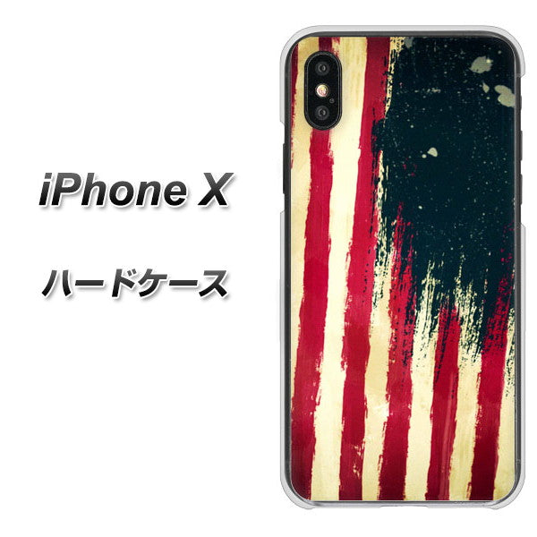 iPhone X 高画質仕上げ 背面印刷 ハードケース【MI805 ヴィンテージアメリカ】