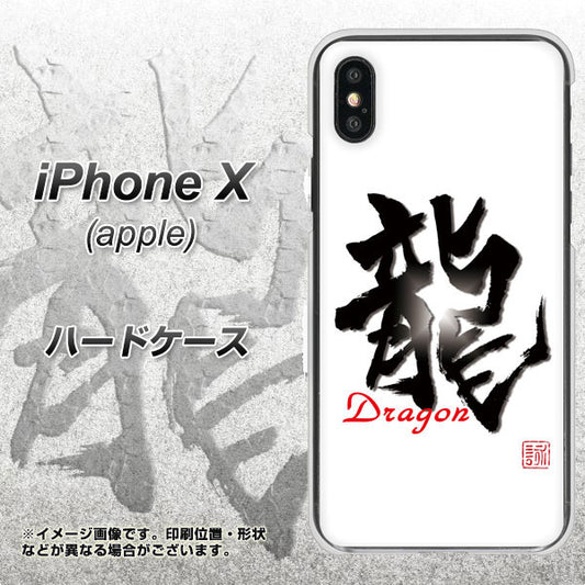 iPhone X 高画質仕上げ 背面印刷 ハードケース【OE804 龍ノ書】