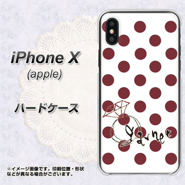 iPhone X 高画質仕上げ 背面印刷 ハードケース【OE810 1月ガーネット】