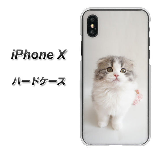 iPhone X 高画質仕上げ 背面印刷 ハードケース【VA803 まっていますネコ】
