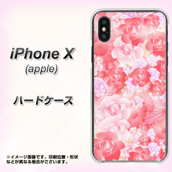 iPhone X 高画質仕上げ 背面印刷 ハードケース【VA817 はんなり色の華】
