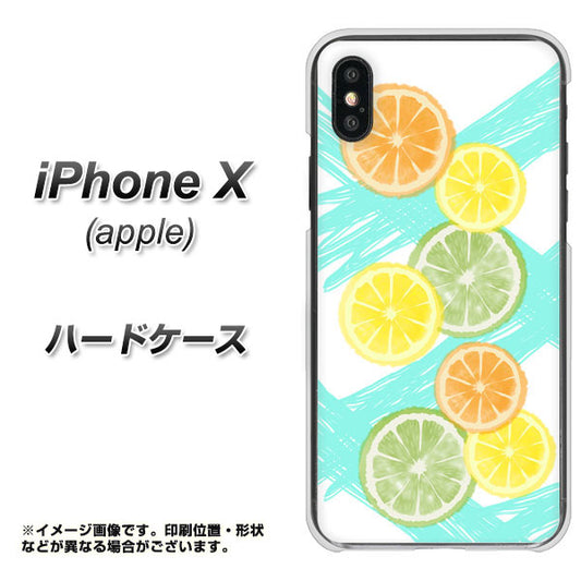iPhone X 高画質仕上げ 背面印刷 ハードケース【YJ183 オレンジライム】