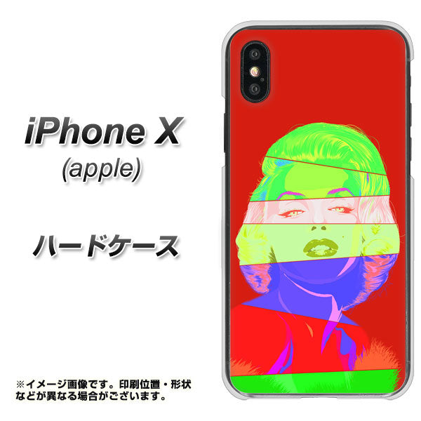 iPhone X 高画質仕上げ 背面印刷 ハードケース【YJ209 マリリンモンローデザイン(B)】