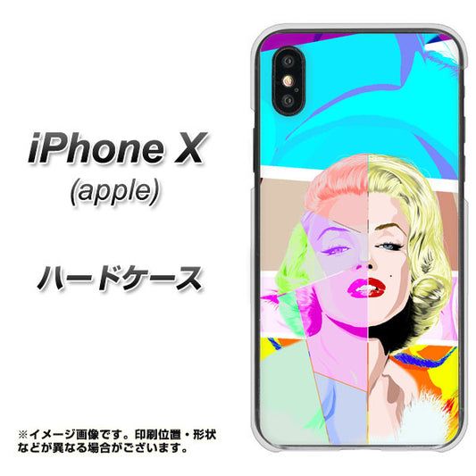 iPhone X 高画質仕上げ 背面印刷 ハードケース【YJ210 マリリンモンローデザイン（C）】