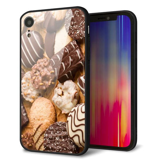 iPhone XR 強化ガラス&TPUスマホケース ガラプリ【442 クッキー mix】