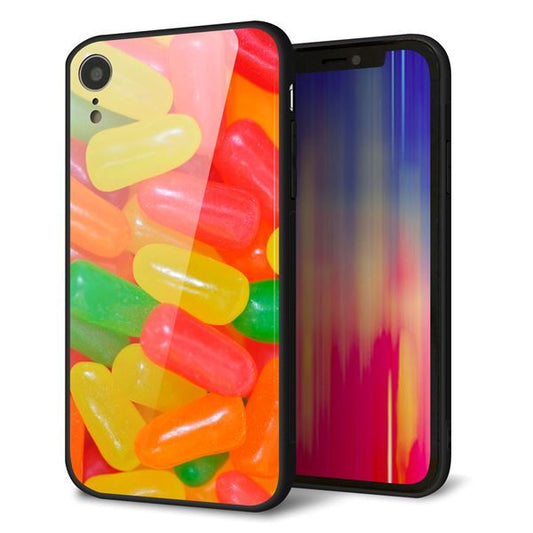 iPhone XR 強化ガラス&TPUスマホケース ガラプリ【449 ジェリービーンズ】