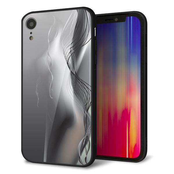 iPhone XR 強化ガラス&TPUスマホケース ガラプリ【566 ボディウォール】