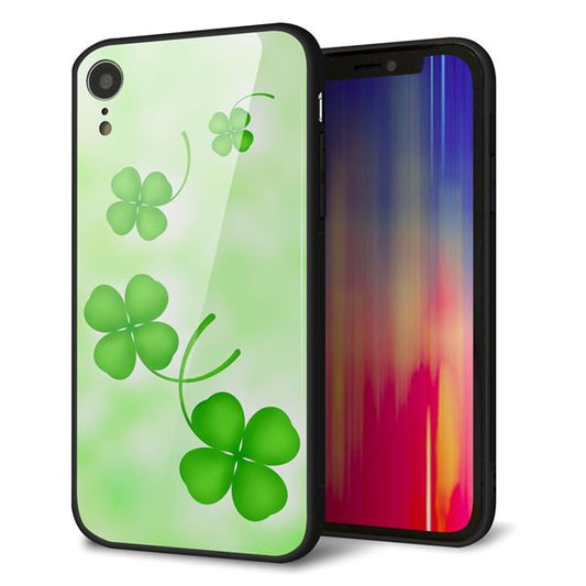 iPhone XR 強化ガラス&TPUスマホケース ガラプリ【VA819 まいおりる幸運】