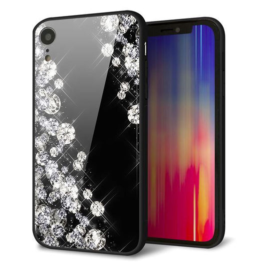 iPhone XR 強化ガラス＆TPUスマホケース ガラプリ【VA871 ダイヤモンドフレーム】