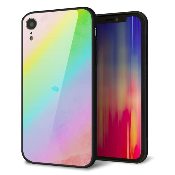 iPhone XR 強化ガラス&TPUスマホケース ガラプリ【YJ287 デザイン】