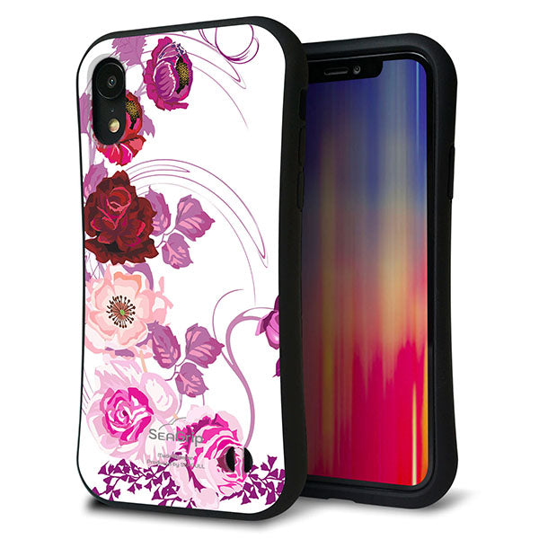 iPhone XR スマホケース 「SEA Grip」 グリップケース Sライン 【116 6月のバラ】 UV印刷