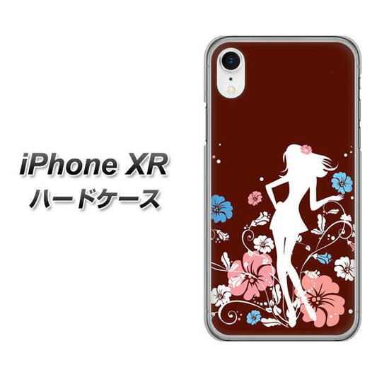 iPhone XR 高画質仕上げ 背面印刷 ハードケース【110 ハイビスカスと少女】