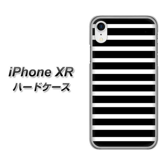 iPhone XR 高画質仕上げ 背面印刷 ハードケース【330 サイドボーダーブラック】