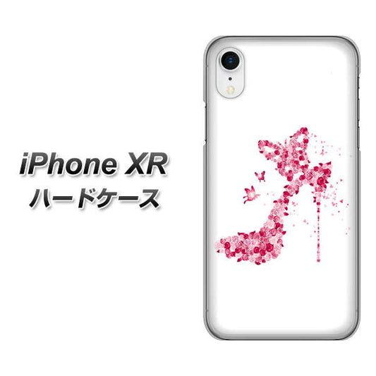 iPhone XR 高画質仕上げ 背面印刷 ハードケース【387 薔薇のハイヒール】