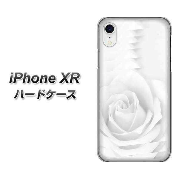 iPhone XR 高画質仕上げ 背面印刷 ハードケース【402 ホワイトRose】