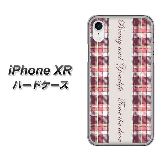 iPhone XR 高画質仕上げ 背面印刷 ハードケース【518 チェック柄besuty】