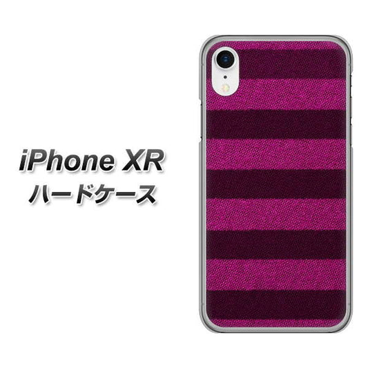 iPhone XR 高画質仕上げ 背面印刷 ハードケース【534 極太ボーダーPK&NV】
