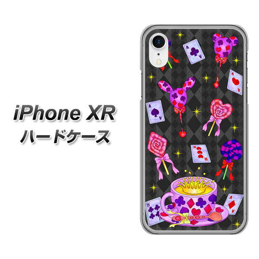 iPhone XR 高画質仕上げ 背面印刷 ハードケース【AG818 トランプティー（黒）】