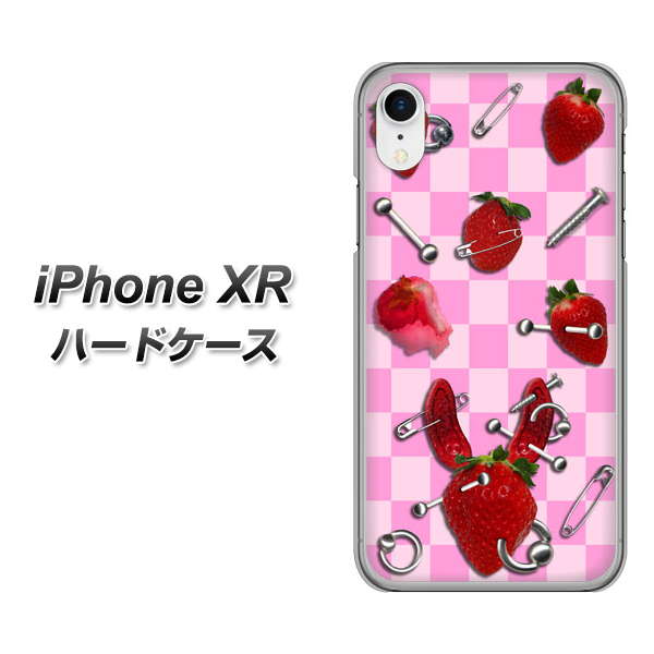 iPhone XR 高画質仕上げ 背面印刷 ハードケース【AG832 苺パンク(ピンク)】