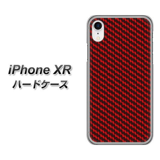iPhone XR 高画質仕上げ 背面印刷 ハードケース【EK906 レッドカーボン】
