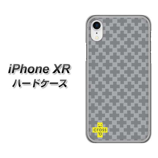 iPhone XR 高画質仕上げ 背面印刷 ハードケース【IB900 クロスドット_グレー】