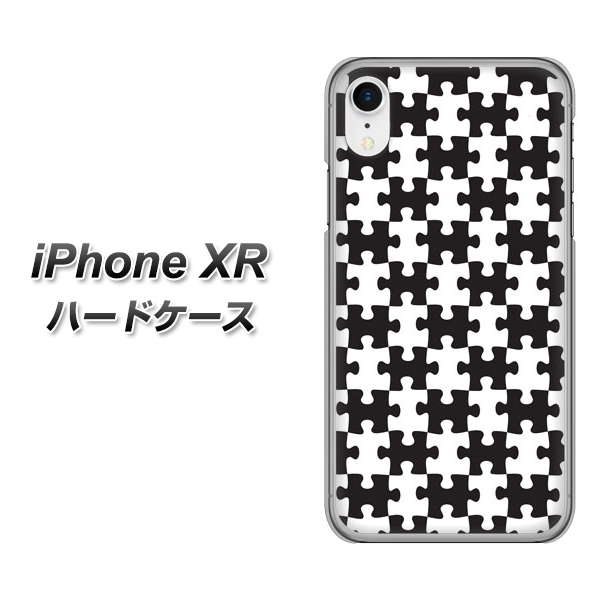 iPhone XR 高画質仕上げ 背面印刷 ハードケース【IB903 ジグソーパズル_モノトーン】
