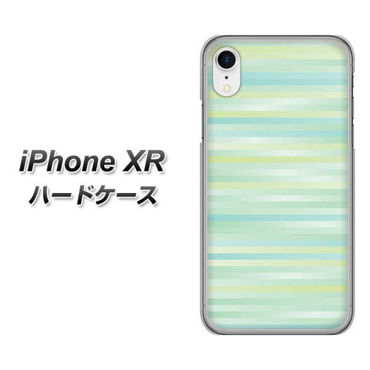 iPhone XR 高画質仕上げ 背面印刷 ハードケース【IB908 グラデーションボーダー_グリーン】