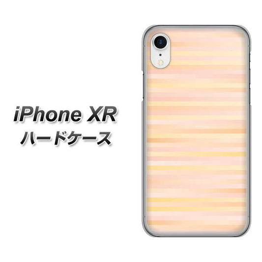 iPhone XR 高画質仕上げ 背面印刷 ハードケース【IB909 グラデーションボーダー_オレンジ】
