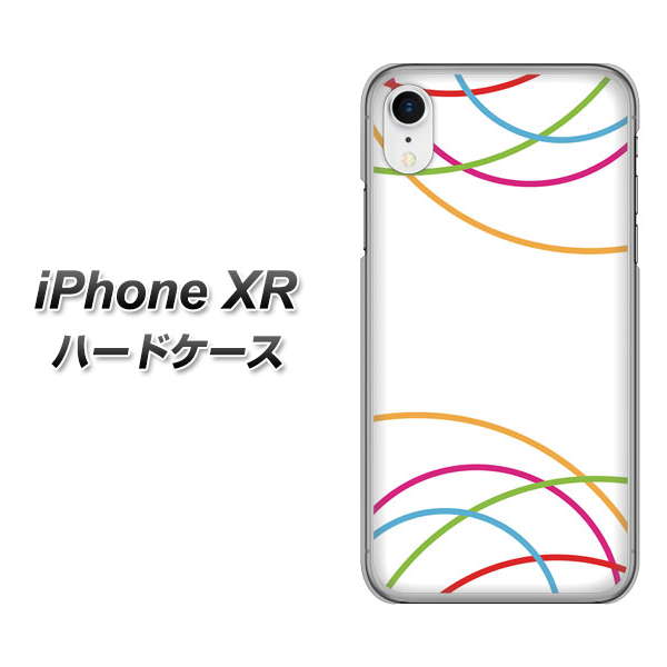 iPhone XR 高画質仕上げ 背面印刷 ハードケース【IB912 重なり合う曲線】