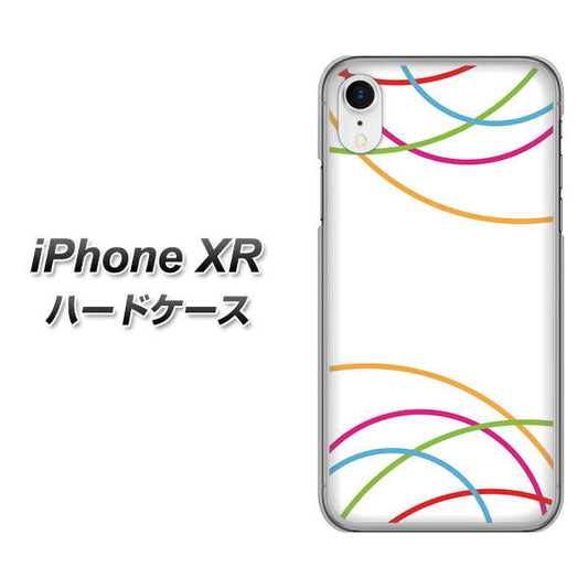 iPhone XR 高画質仕上げ 背面印刷 ハードケース【IB912  重なり合う曲線】